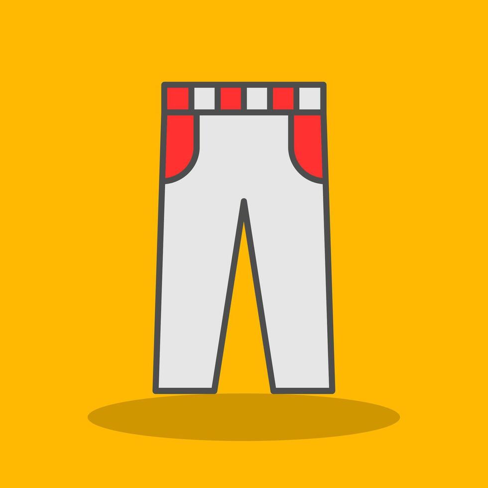 Trousers Filled Shadow Icon vector