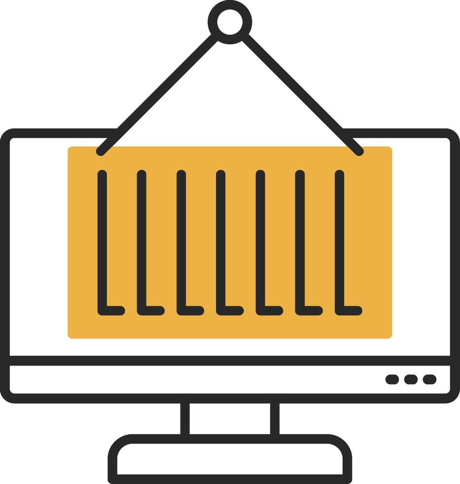 Shipment Skined Filled Icon vector