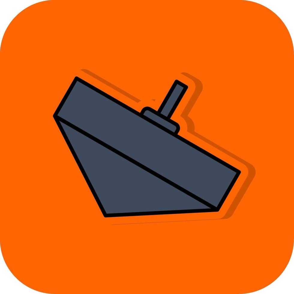 Toys Filled Orange background Icon vector