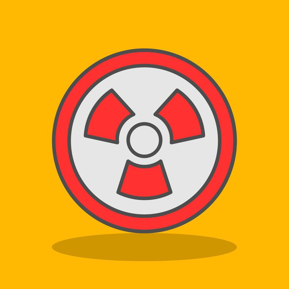 Nuclear Filled Shadow Icon vector