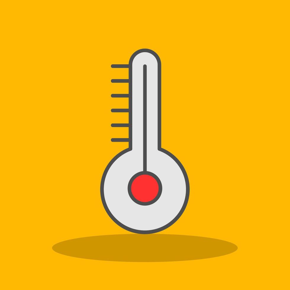 temperatura lleno sombra icono vector