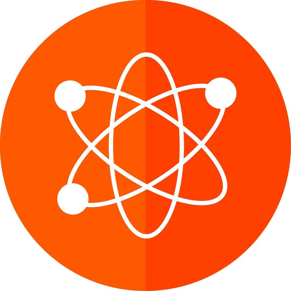Nucleus Glyph Red Circle Icon vector