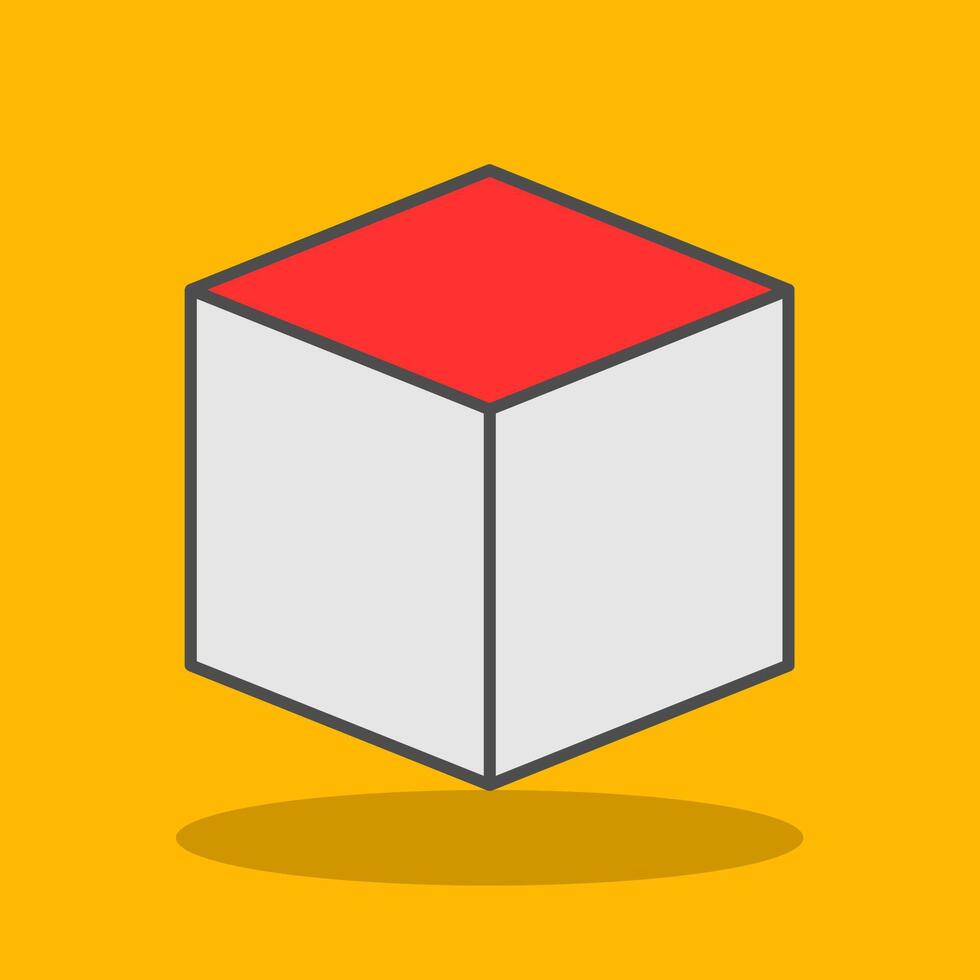 3D Design Filled Shadow Icon Filled Shadow Icon vector