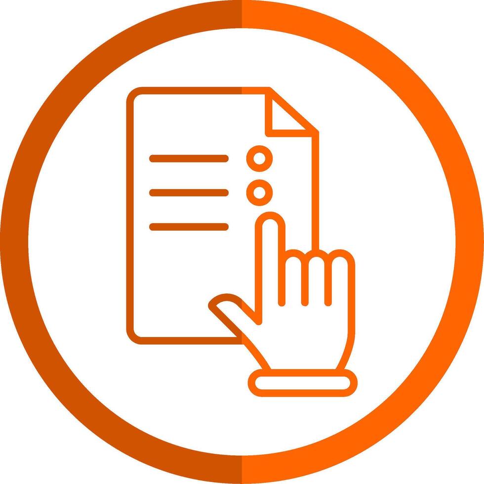 Pick Line Orange Circle Icon vector