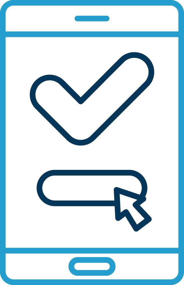 Order Line Blue Two Color Icon vector