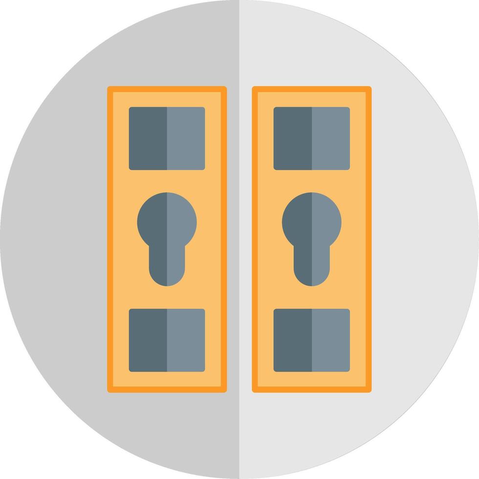Locker Flat Scale Icon vector