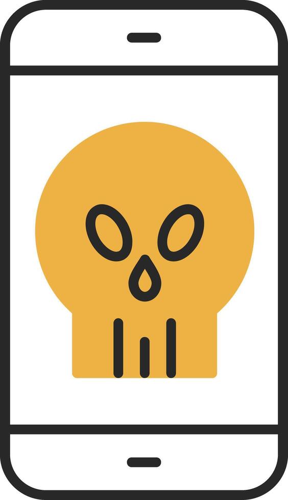 Smartphone Skined Filled Icon vector