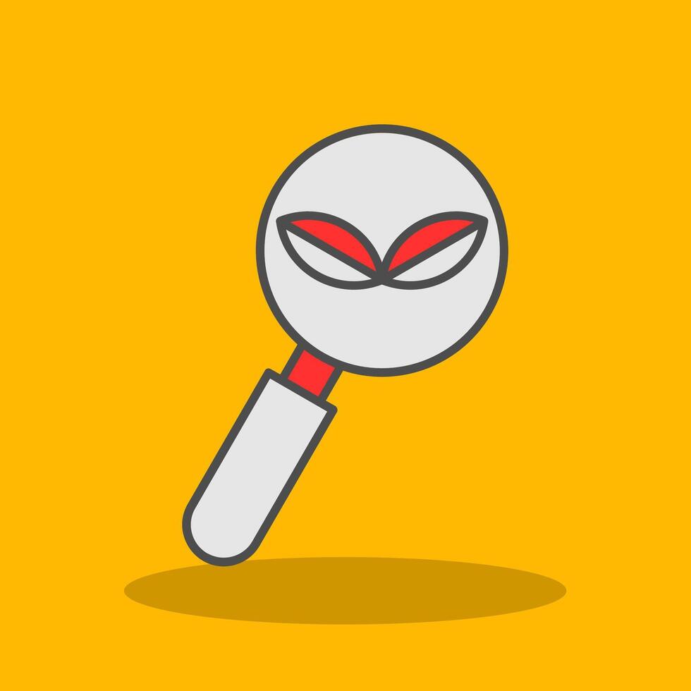 Organic Search Filled Shadow Icon vector