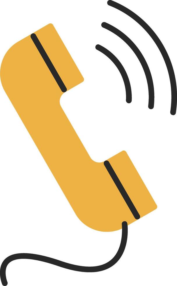 Phone Call Skined Filled Icon vector