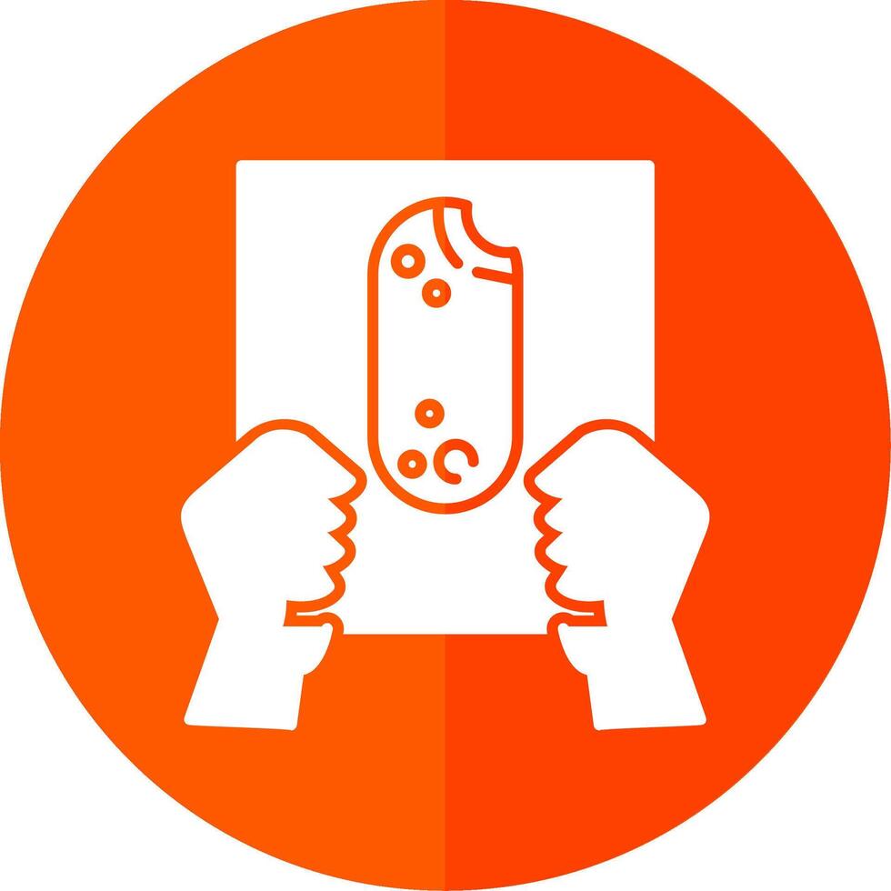 Food Scarcity Glyph Red Circle Icon vector