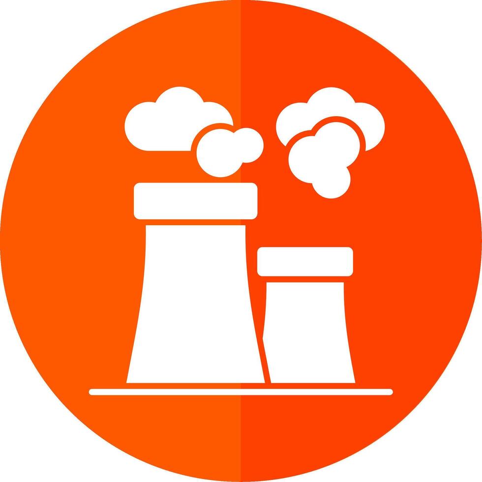 Air Pollution Glyph Red Circle Icon vector