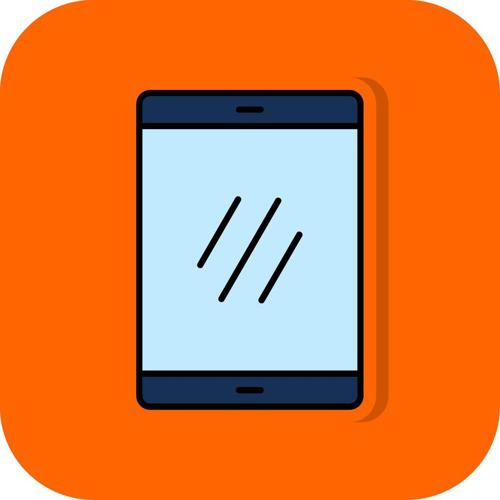 Smartphone Filled Orange background Icon vector