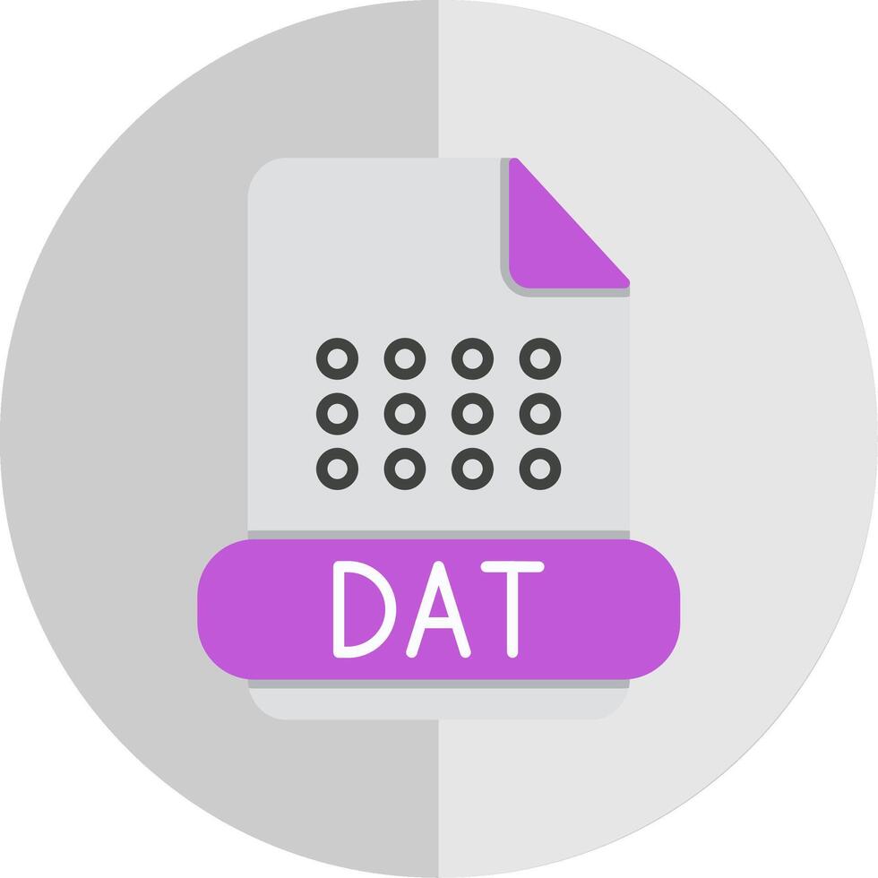 Dat Format Flat Scale Icon vector