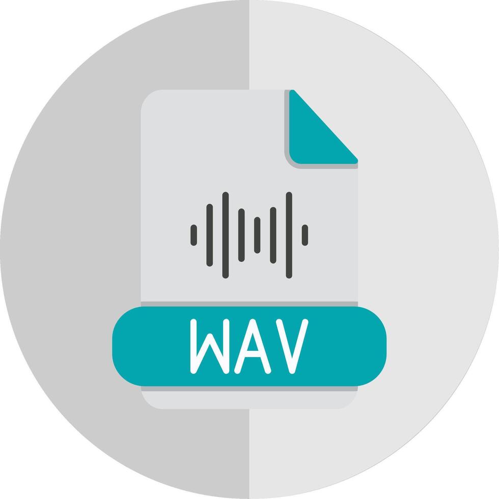 Wav Format Flat Scale Icon vector