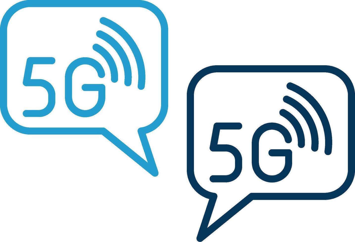Conversation Line Blue Two Color Icon vector