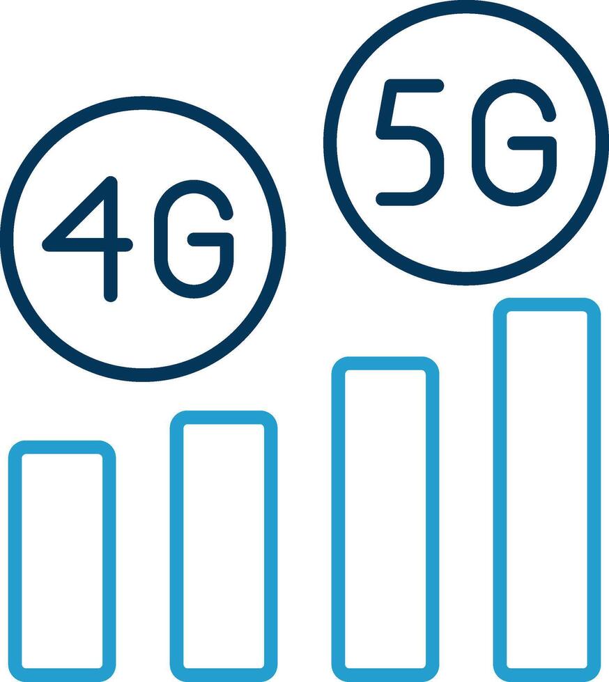 High Speed Line Blue Two Color Icon vector