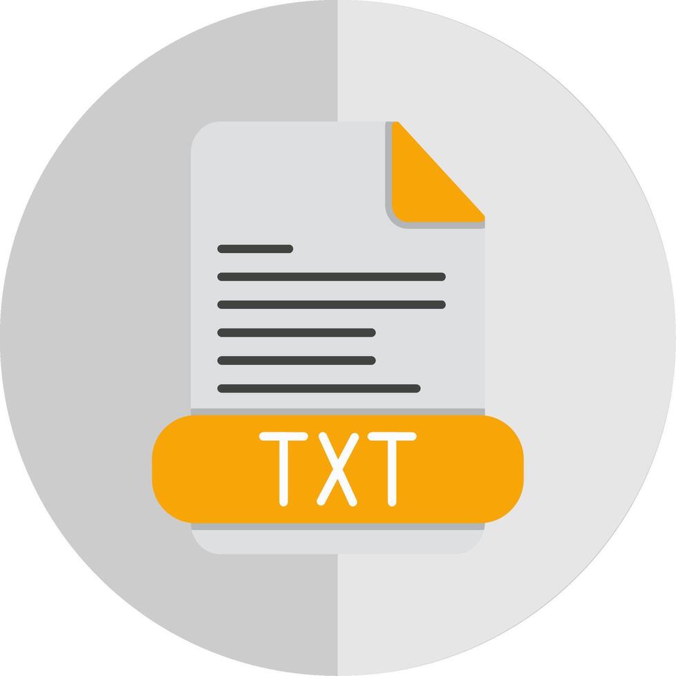 Txt Flat Scale Icon vector