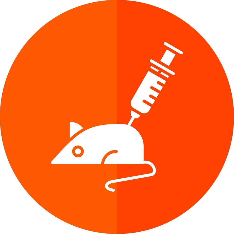 Animal Testing Glyph Red Circle Icon vector