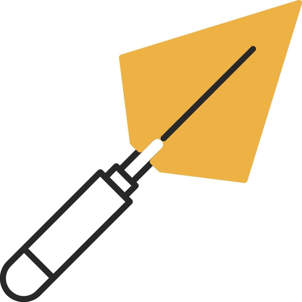 Trowel Skined Filled Icon vector