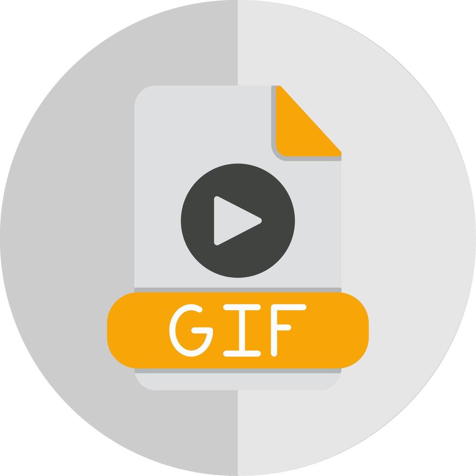 Gif Flat Scale Icon vector