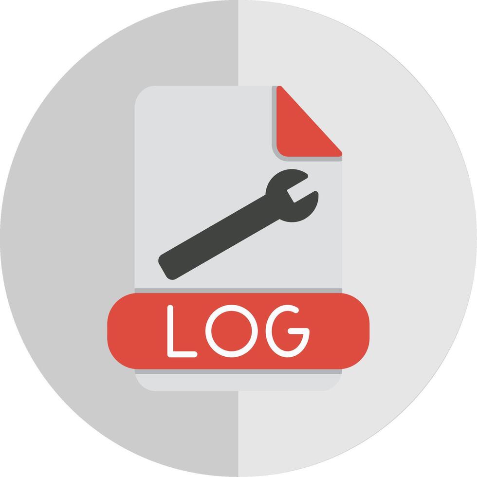 Log Format Flat Scale Icon vector