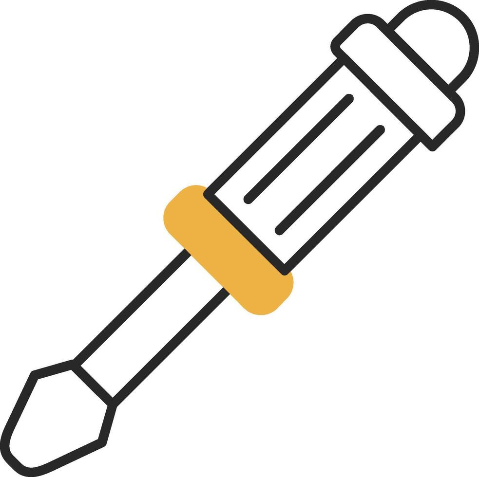 Screwdriver Skined Filled Icon vector