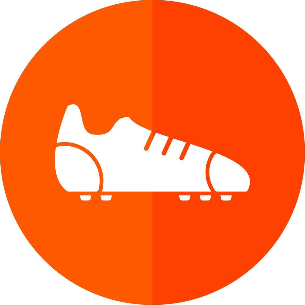 Football Boots Glyph Red Circle Icon vector