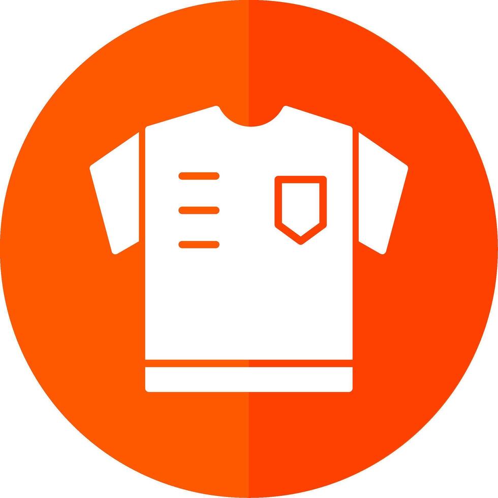 Referee Shirt Glyph Red Circle Icon vector