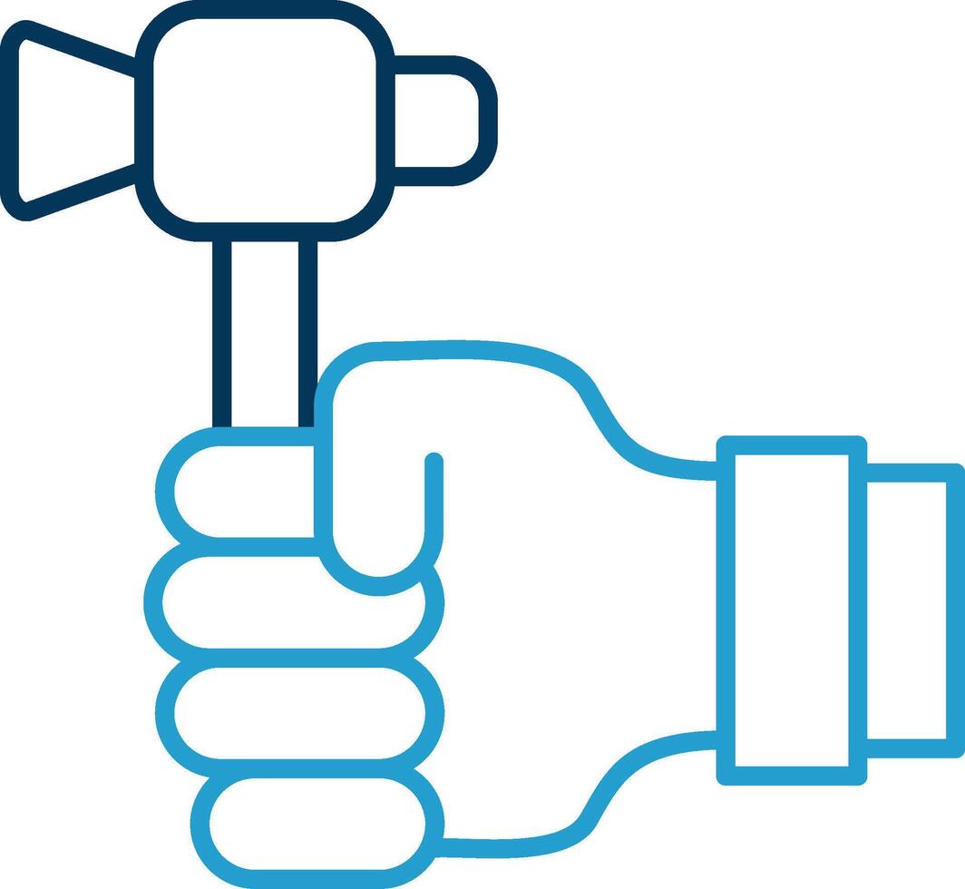 Labour Day Line Blue Two Color Icon vector