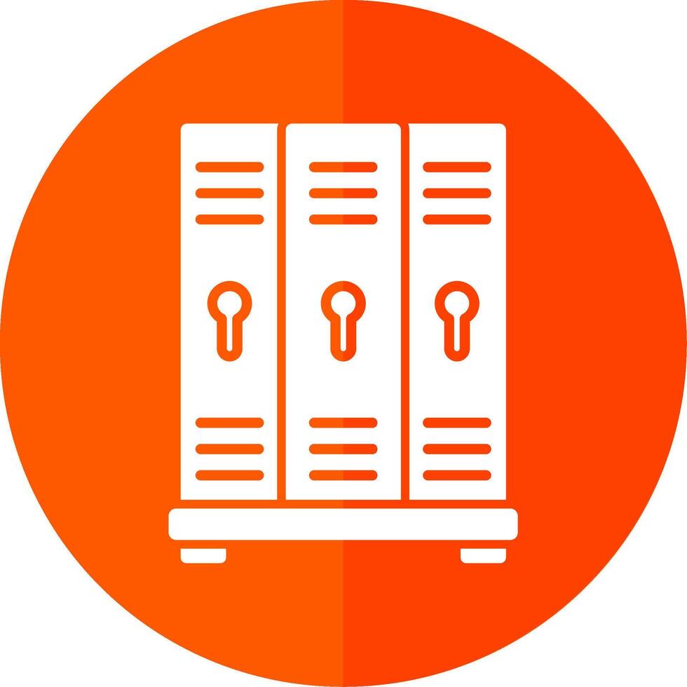 Lockers Glyph Red Circle Icon vector