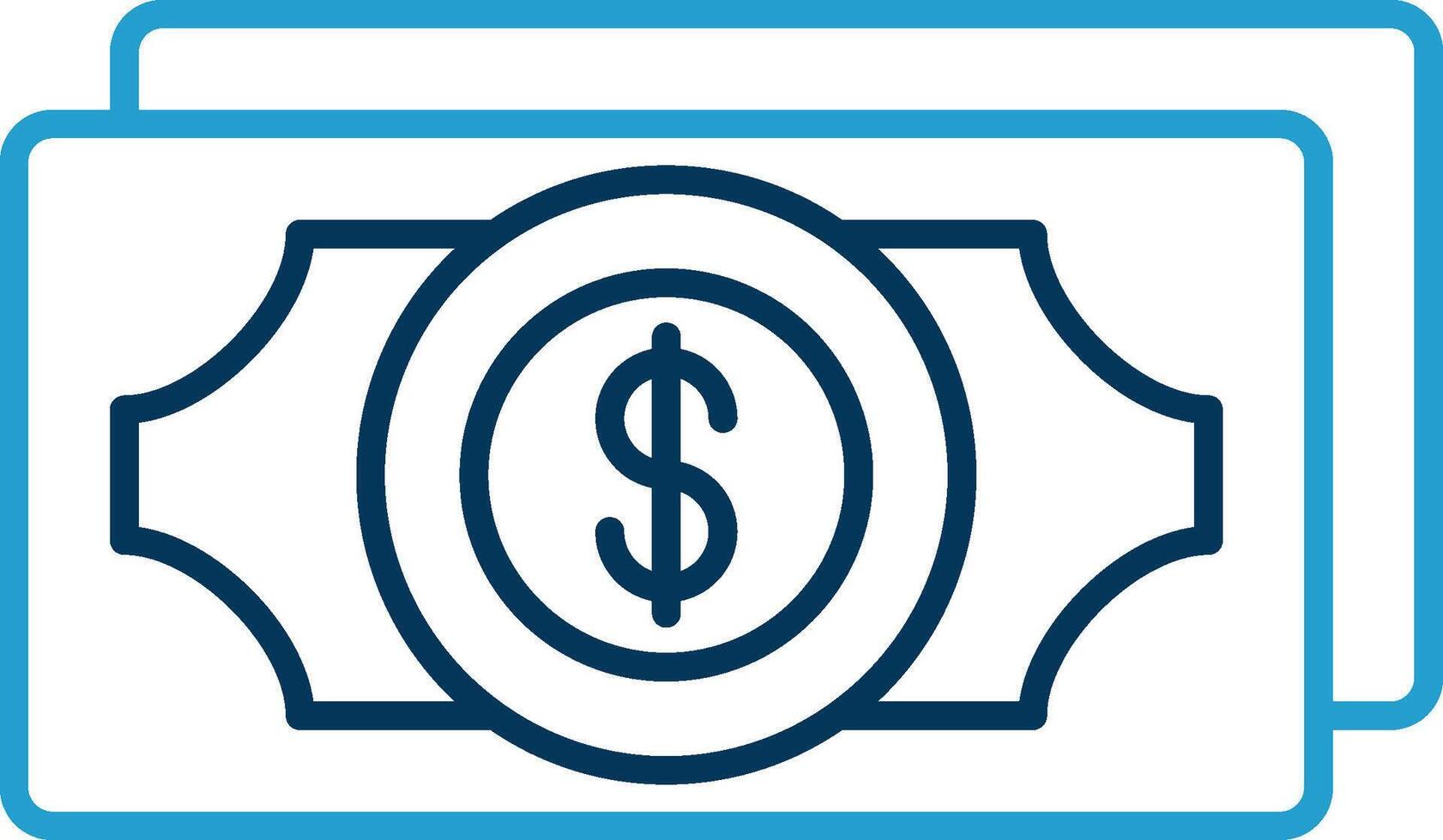 Salary Line Blue Two Color Icon vector