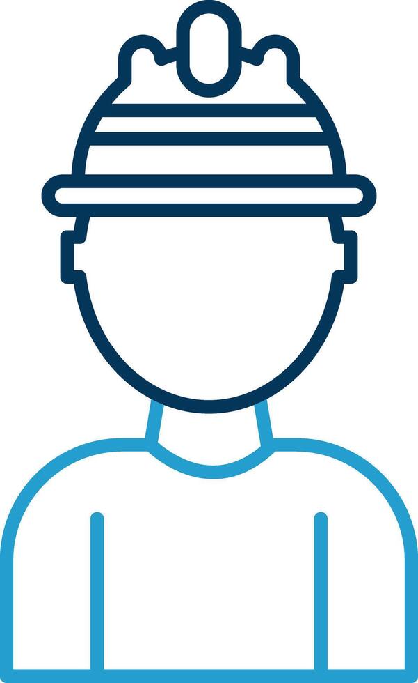 Labor Line Blue Two Color Icon vector