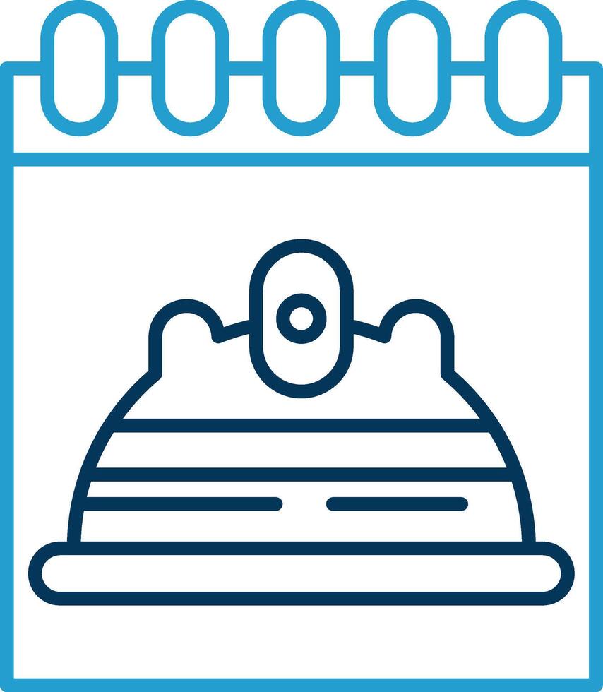 Labour Day Line Blue Two Color Icon vector