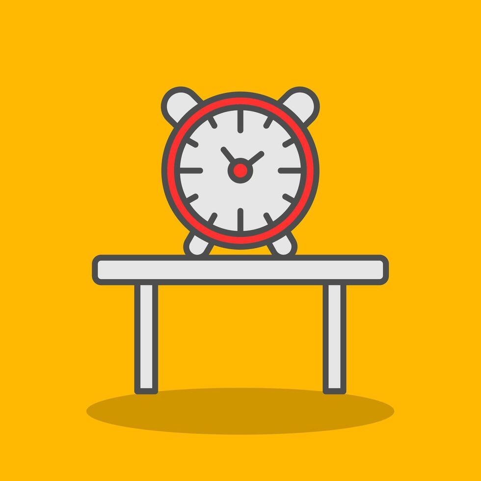 Table Watch Filled Shadow Icon vector
