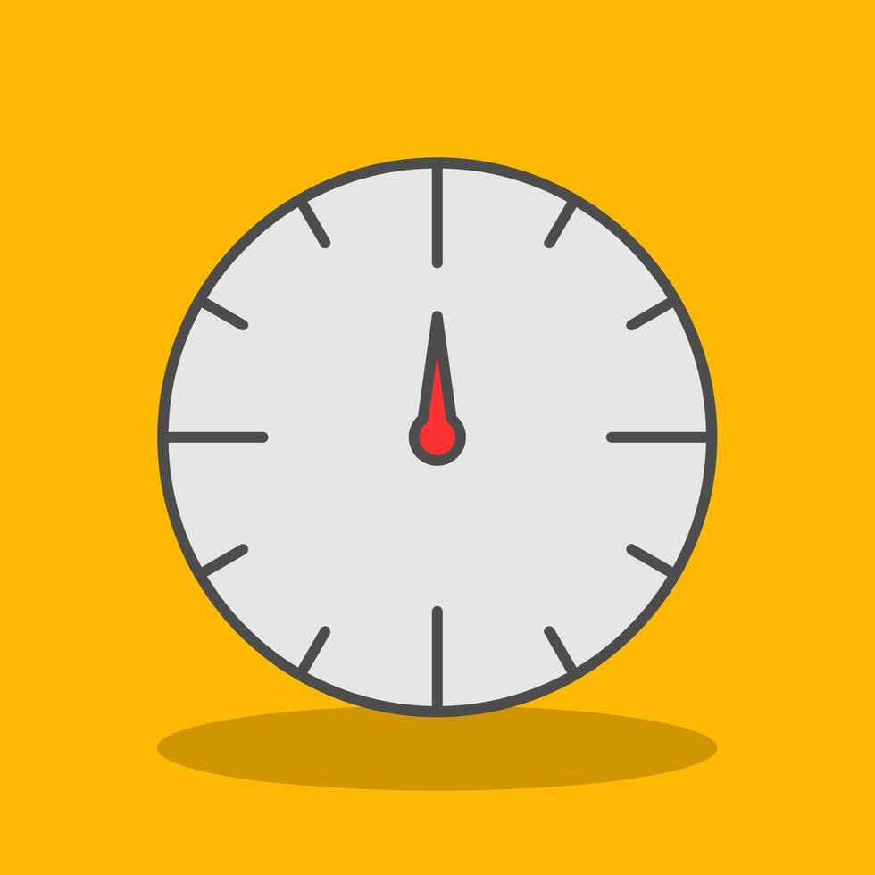 Clock Filled Shadow Icon vector