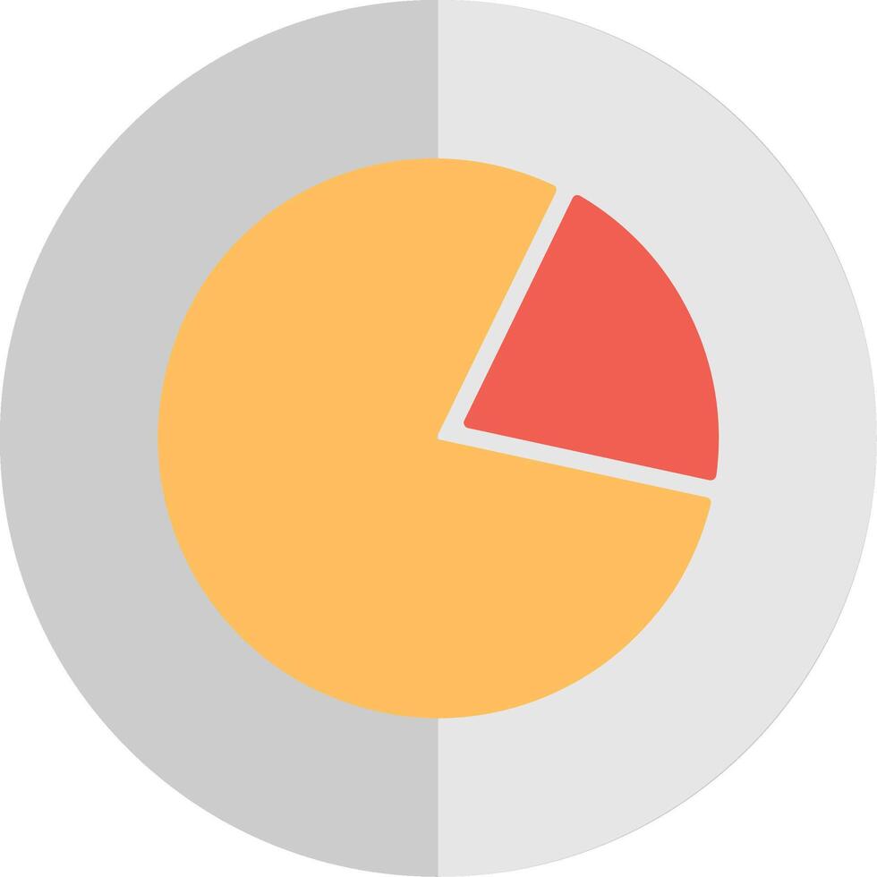 Pie Chart Flat Scale Icon vector