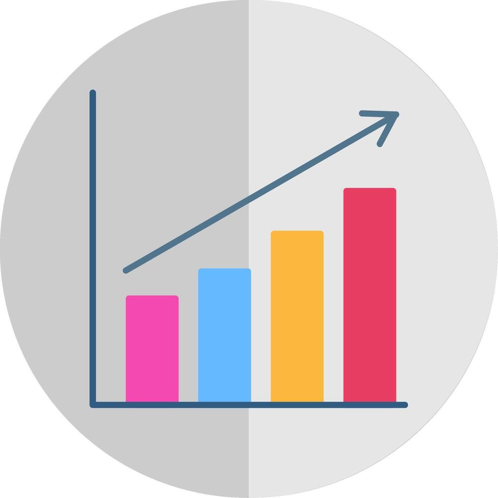 Bar Chart Flat Scale Icon vector