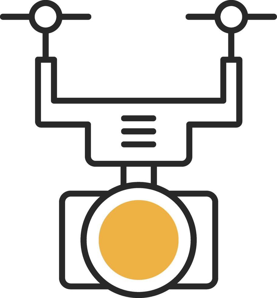 Camera Drone Skined Filled Icon vector