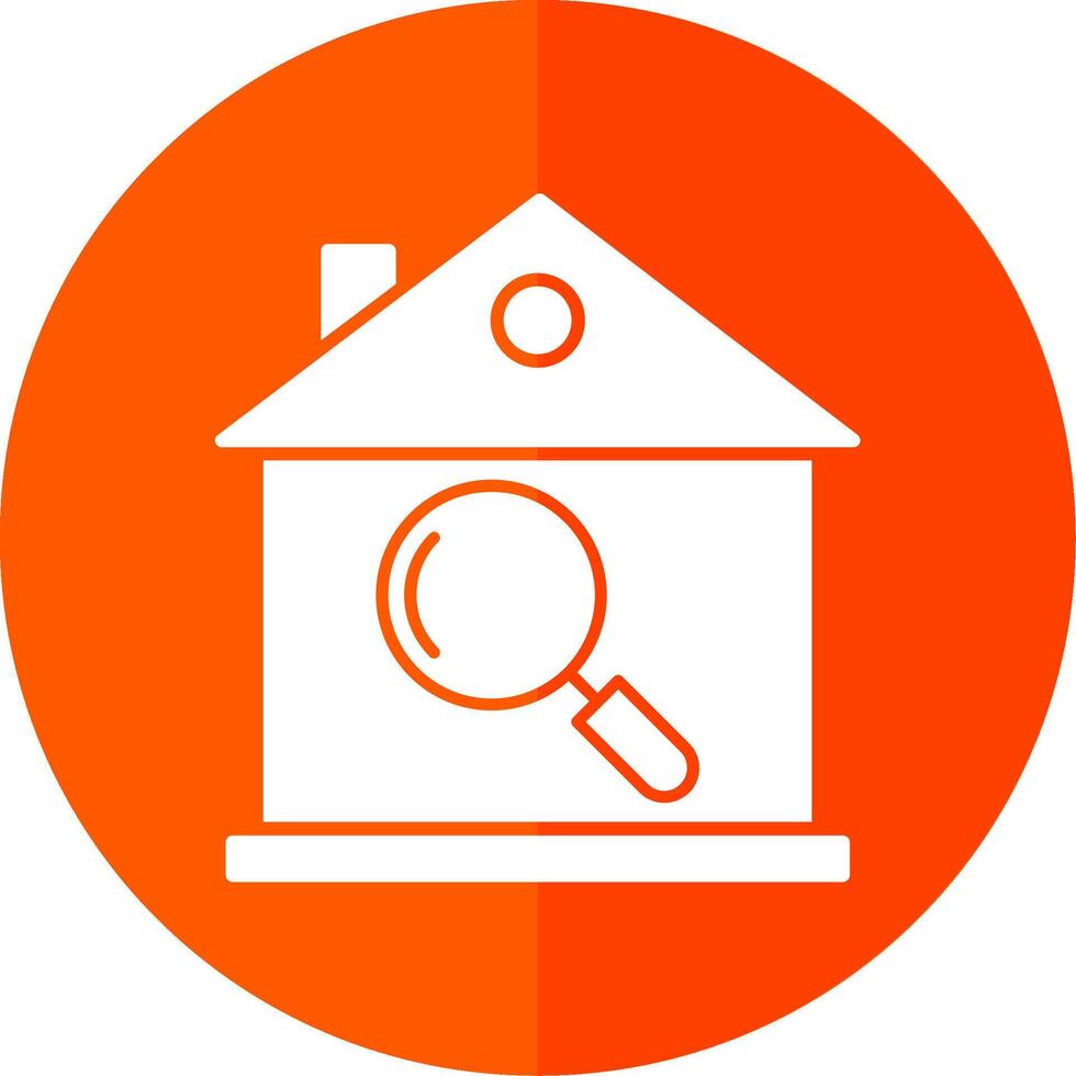 House Inspection Glyph Red Circle Icon vector