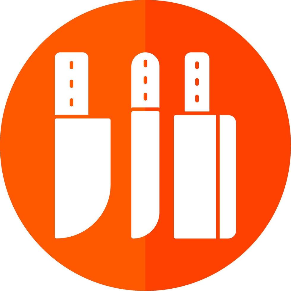 Knives Glyph Red Circle Icon vector