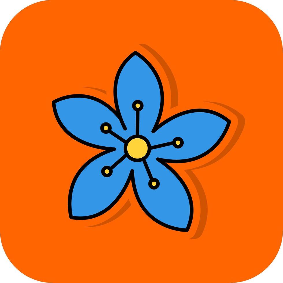 Poppy Filled Orange background Icon vector