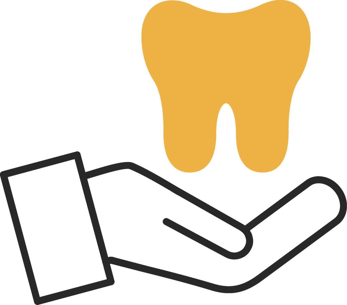 Dental Care Skined Filled Icon vector