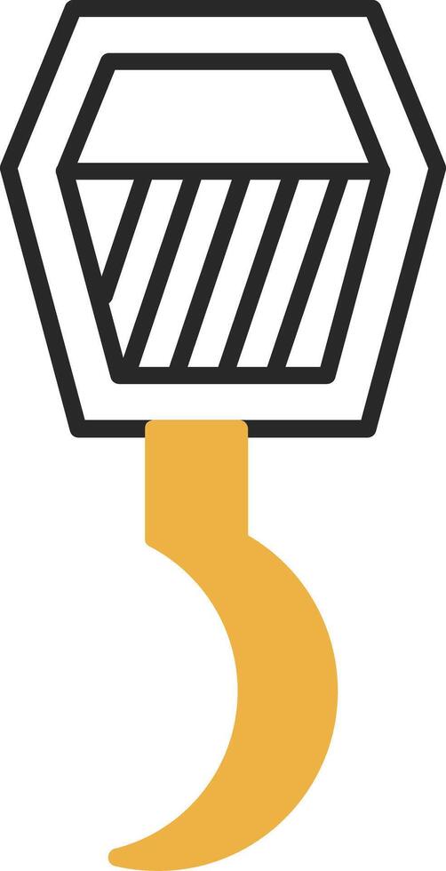 Hook Skined Filled Icon vector