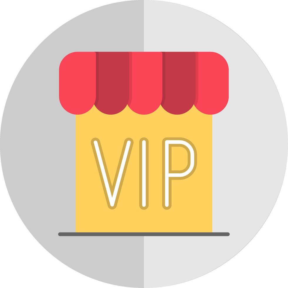 VIP plano escala icono vector