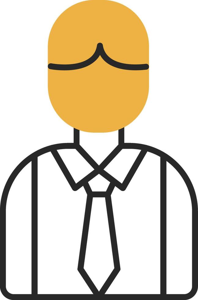 Employee Skined Filled Icon vector