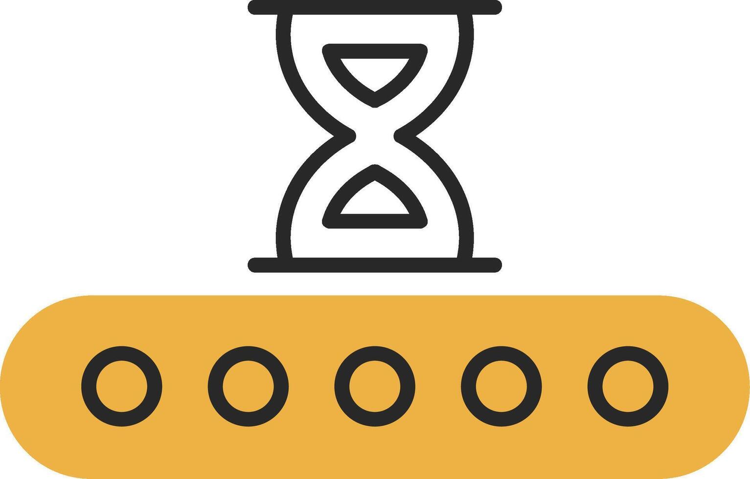 Waiting Skined Filled Icon vector