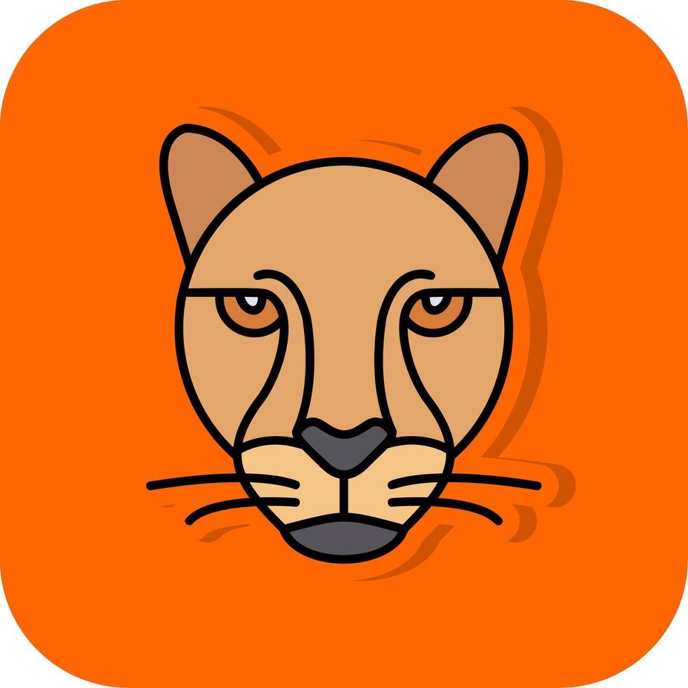 leopardo lleno naranja antecedentes icono vector