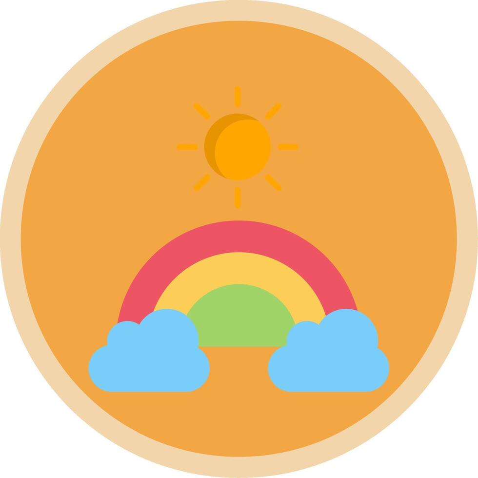 Rainbow Flat Multi Circle Icon vector