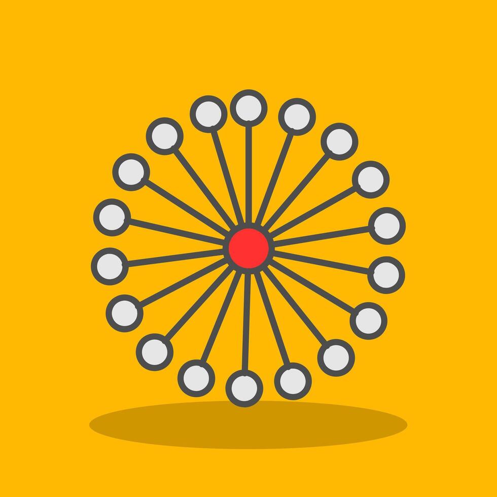 Mimosa Filled Shadow Icon vector