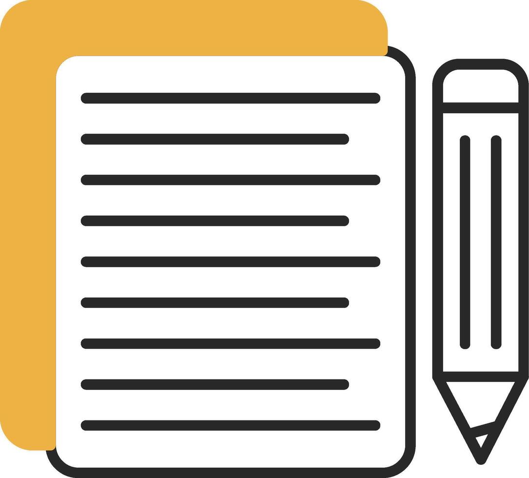 Paper Skined Filled Icon vector